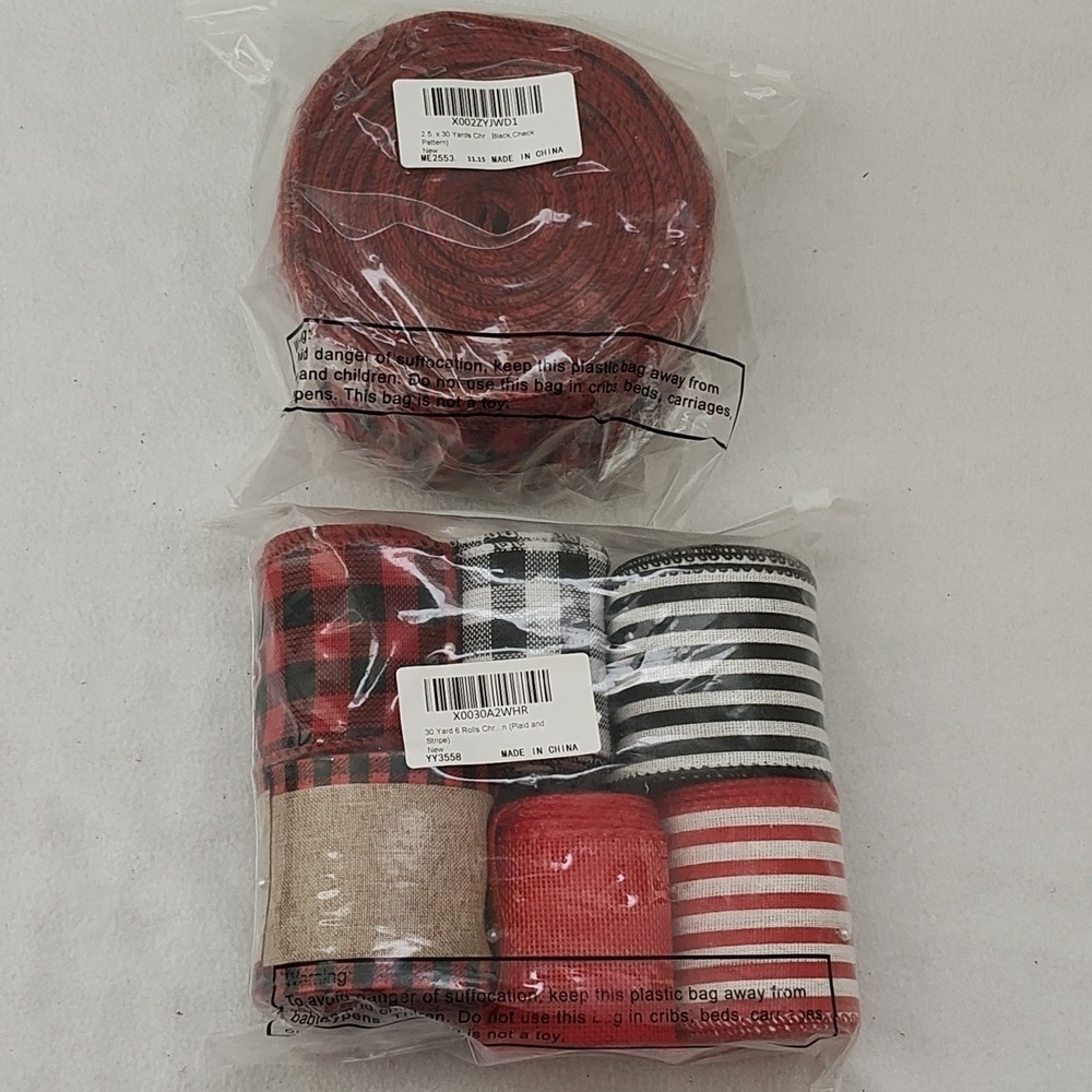 New Christmas Decor Ribbons SET